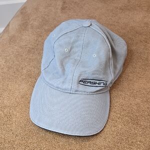 Pershing Company Logo Men's Grey Baseball Cap Hat 100% Cotton One Size